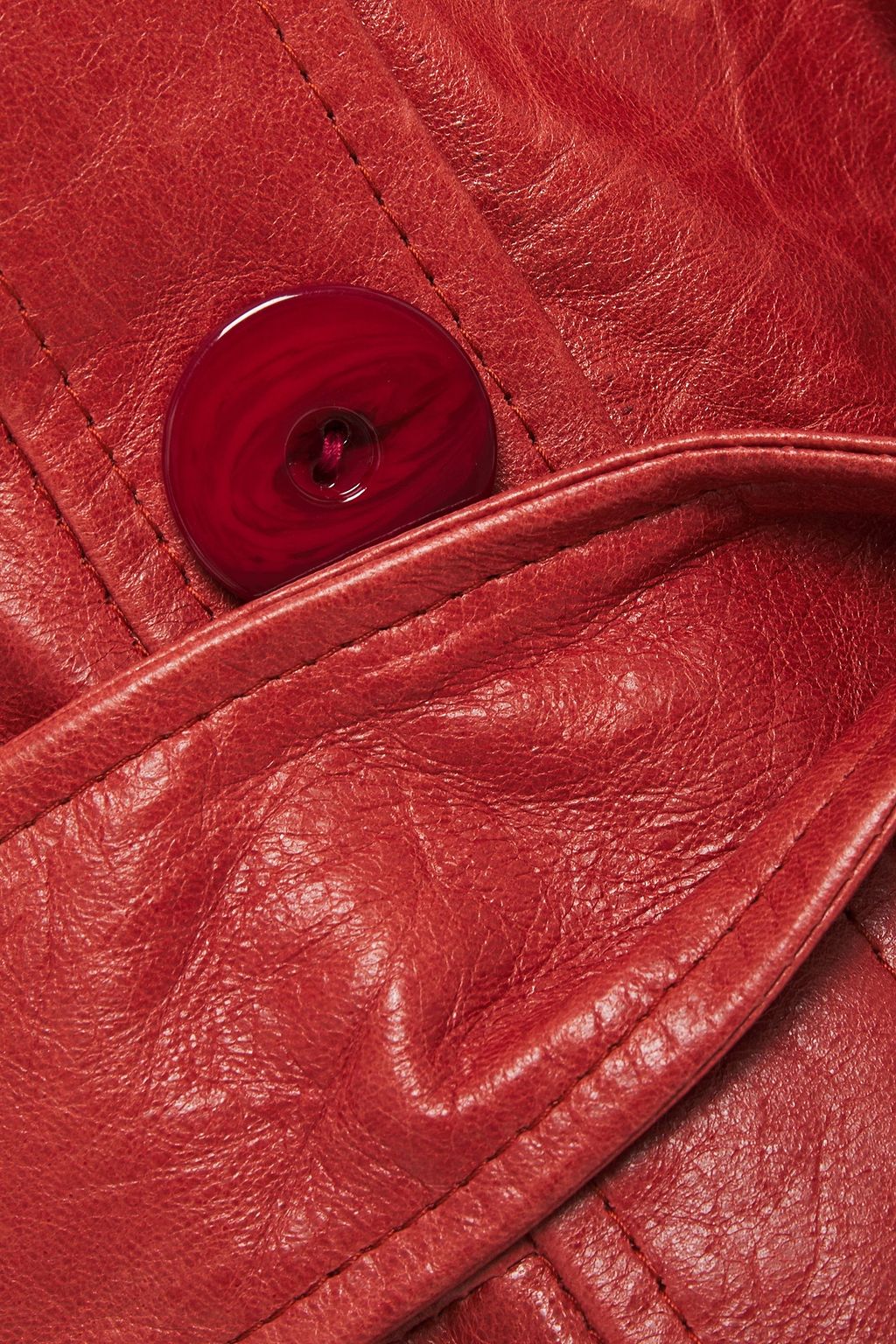 DROME Belted leather jacket