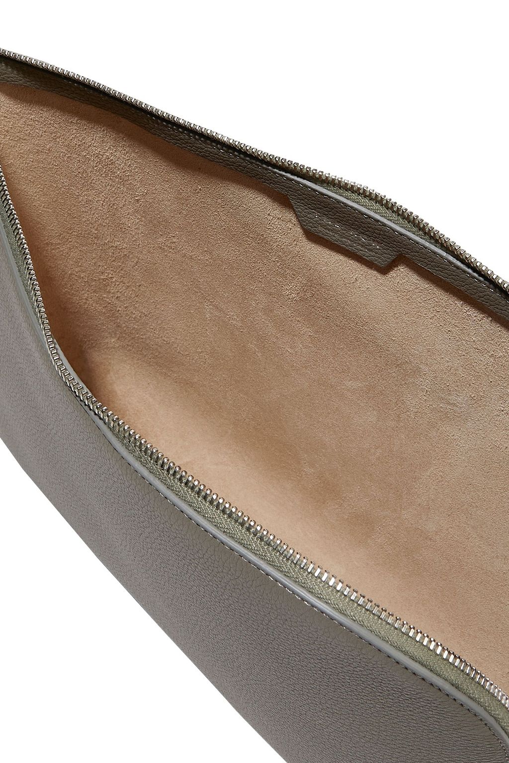 THE ROW Medium Square pebbled-leather pouch