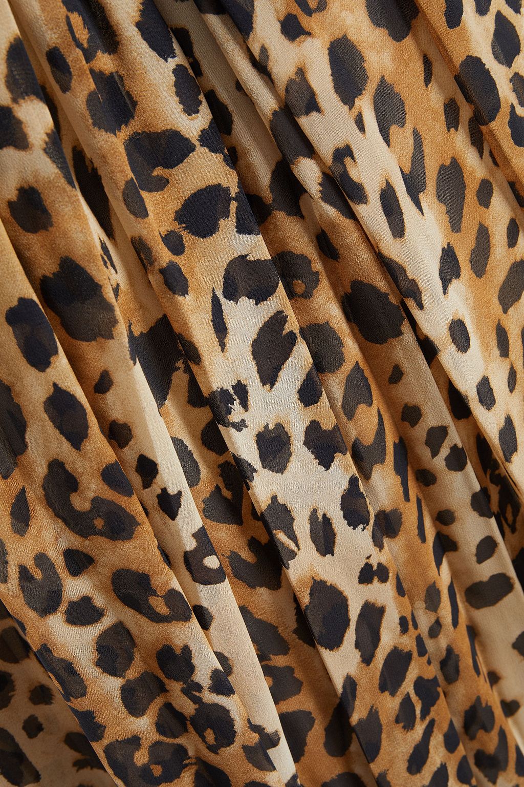 RONNY KOBO Sallee gathered leopard-print georgette maxi dress