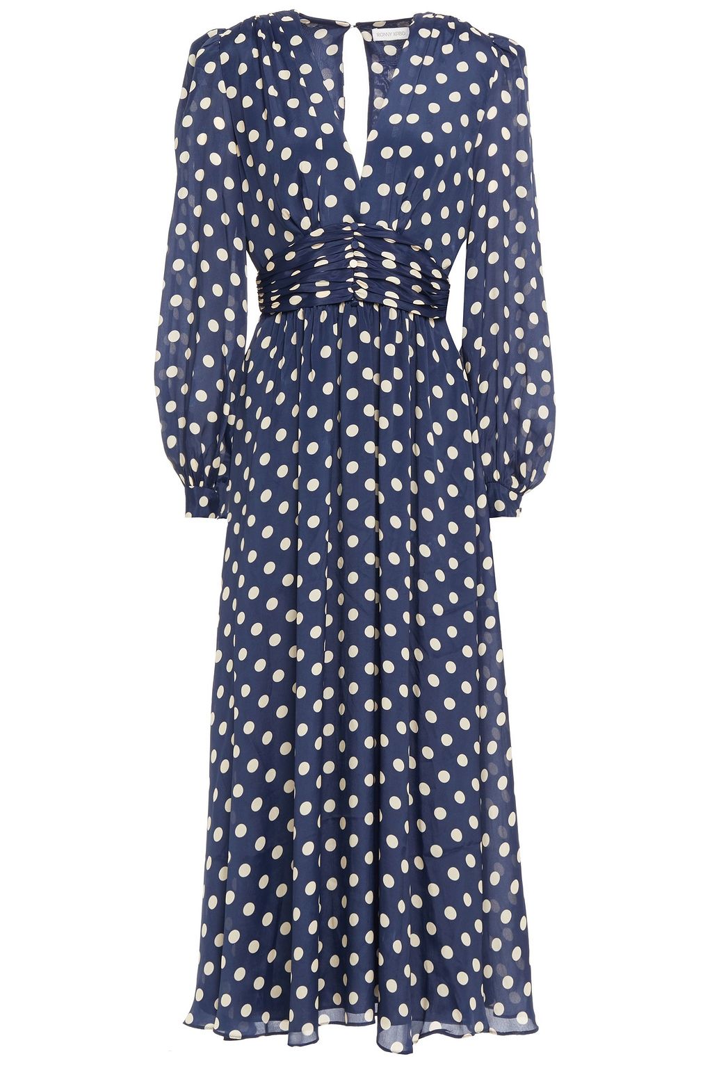 navy dot dress