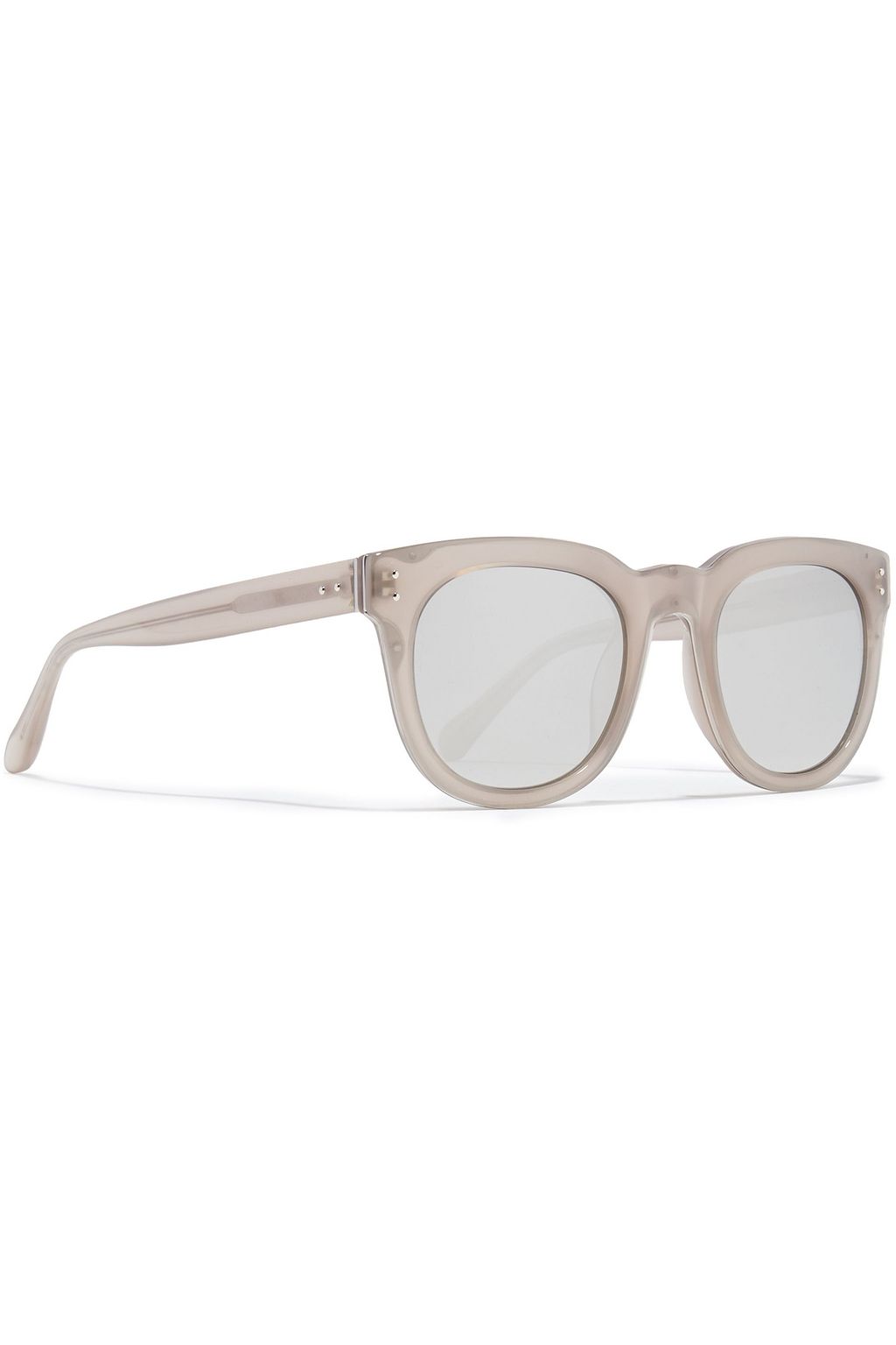 LINDA FARROW D-frame acetate mirrored sunglasses
