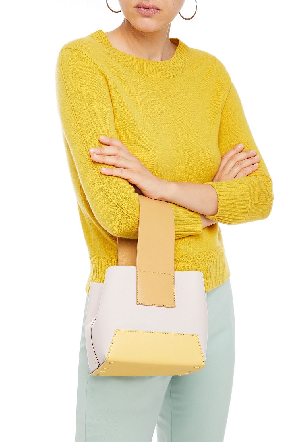 YUZEFI Tab textured-leather tote