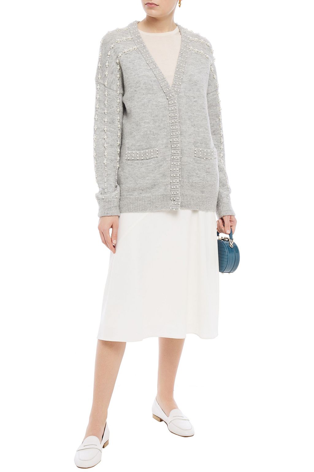 maje pearl cardigan