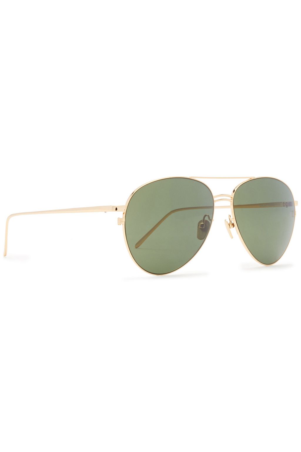 LINDA FARROW Aviator-style gold-tone  sunglasses