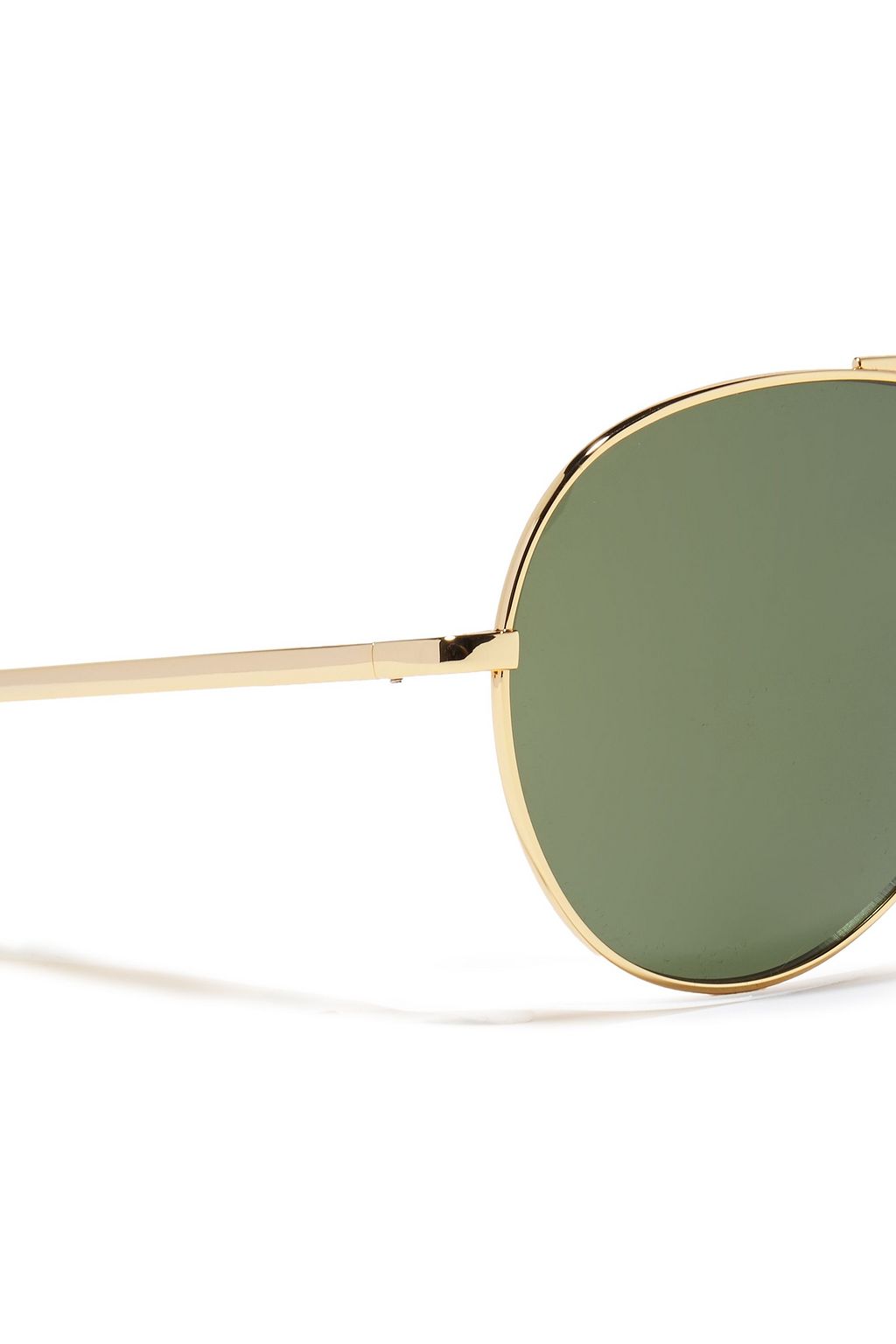 LINDA FARROW Aviator-style gold-tone sunglasses