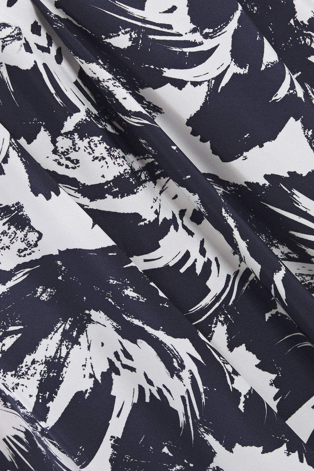 ROLAND MOURET Pleated printed taffeta midi dress