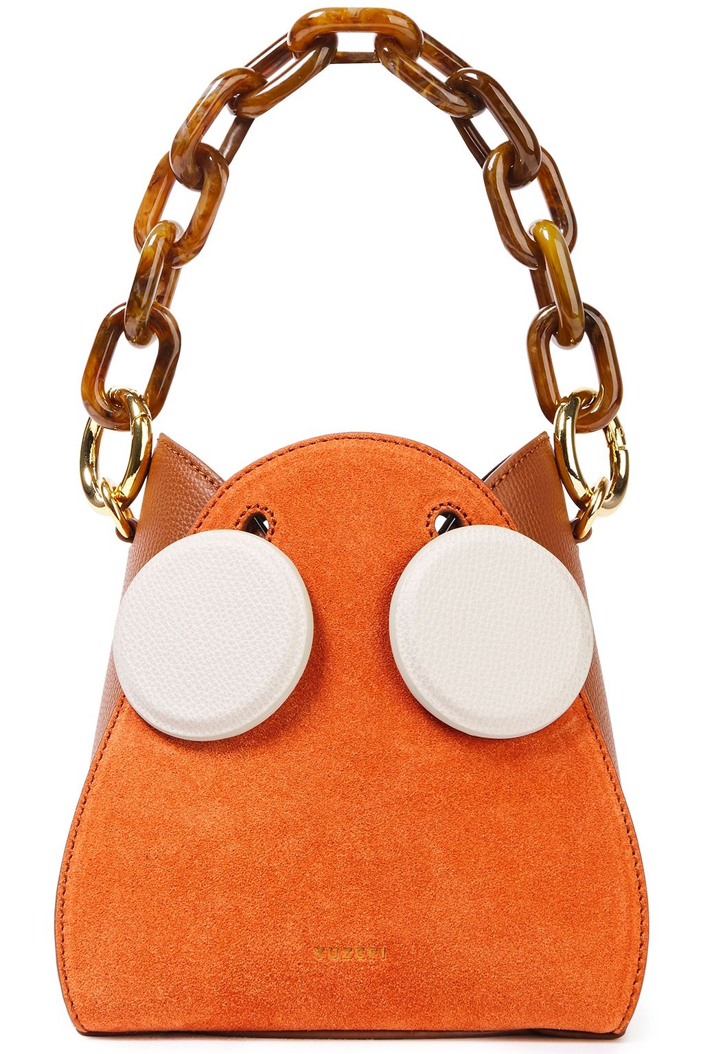 tan suede bucket bag
