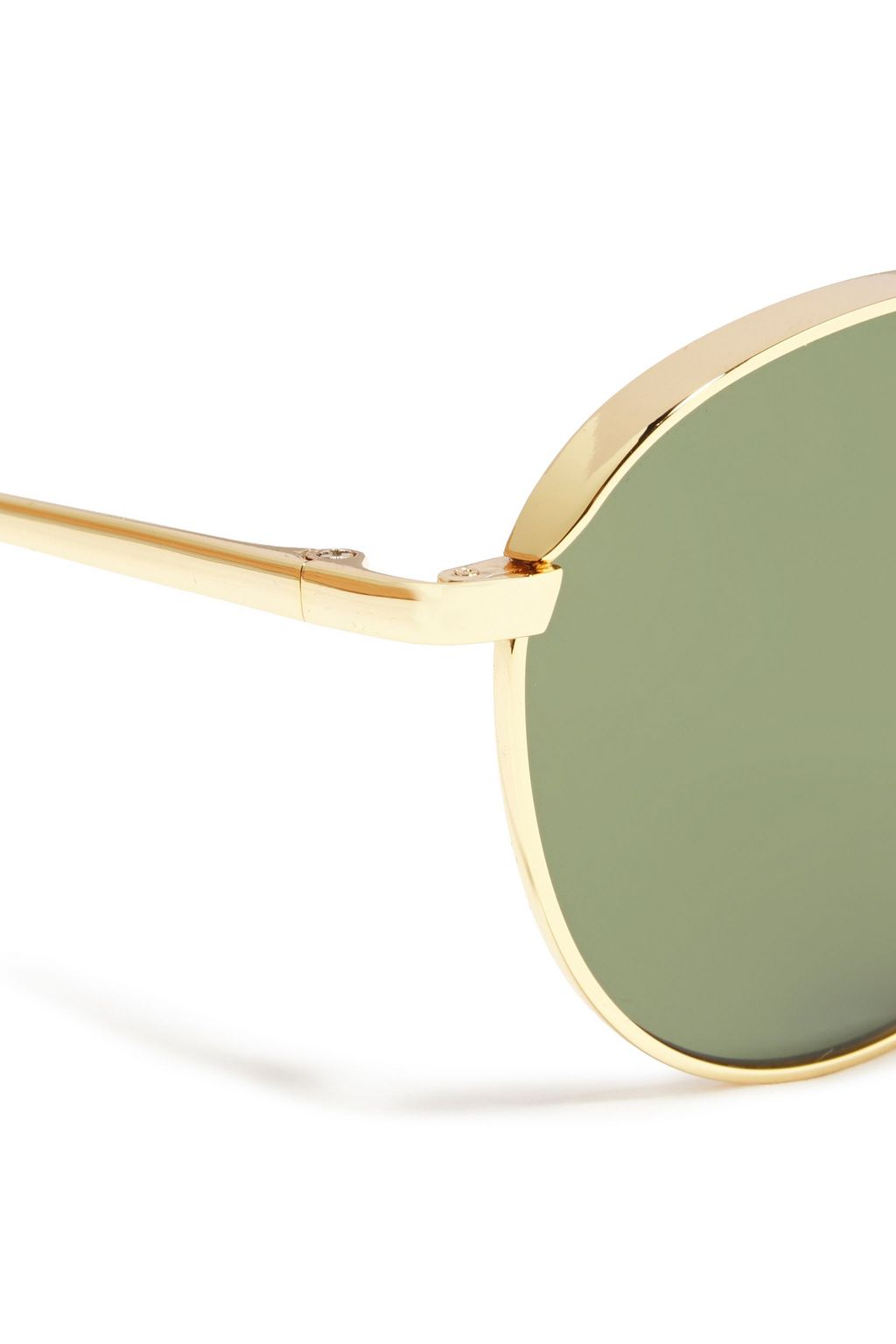 LINDA FARROW D-frame gold-tone sunglasses