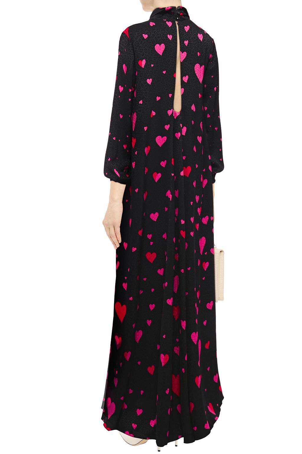 RACIL Barbara cutout printed leopard-jacquard maxi dress