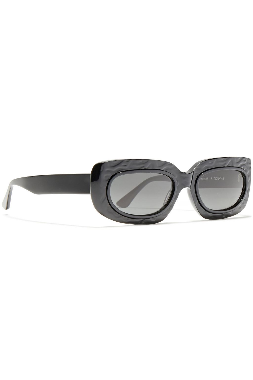 GEORGE KEBURIA Rectangle-frame textured acetate sunglasses