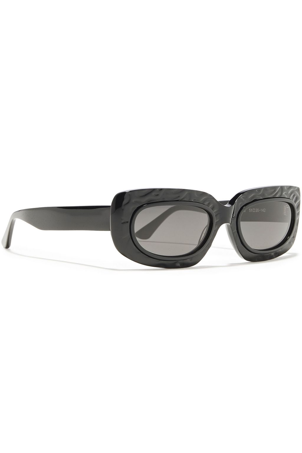 GEORGE KEBURIA Rectangle-frame textured acetate sunglasses