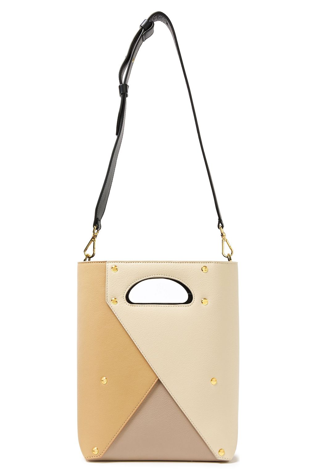 YUZEFI Pablo color-block textured-leather shoulder bag