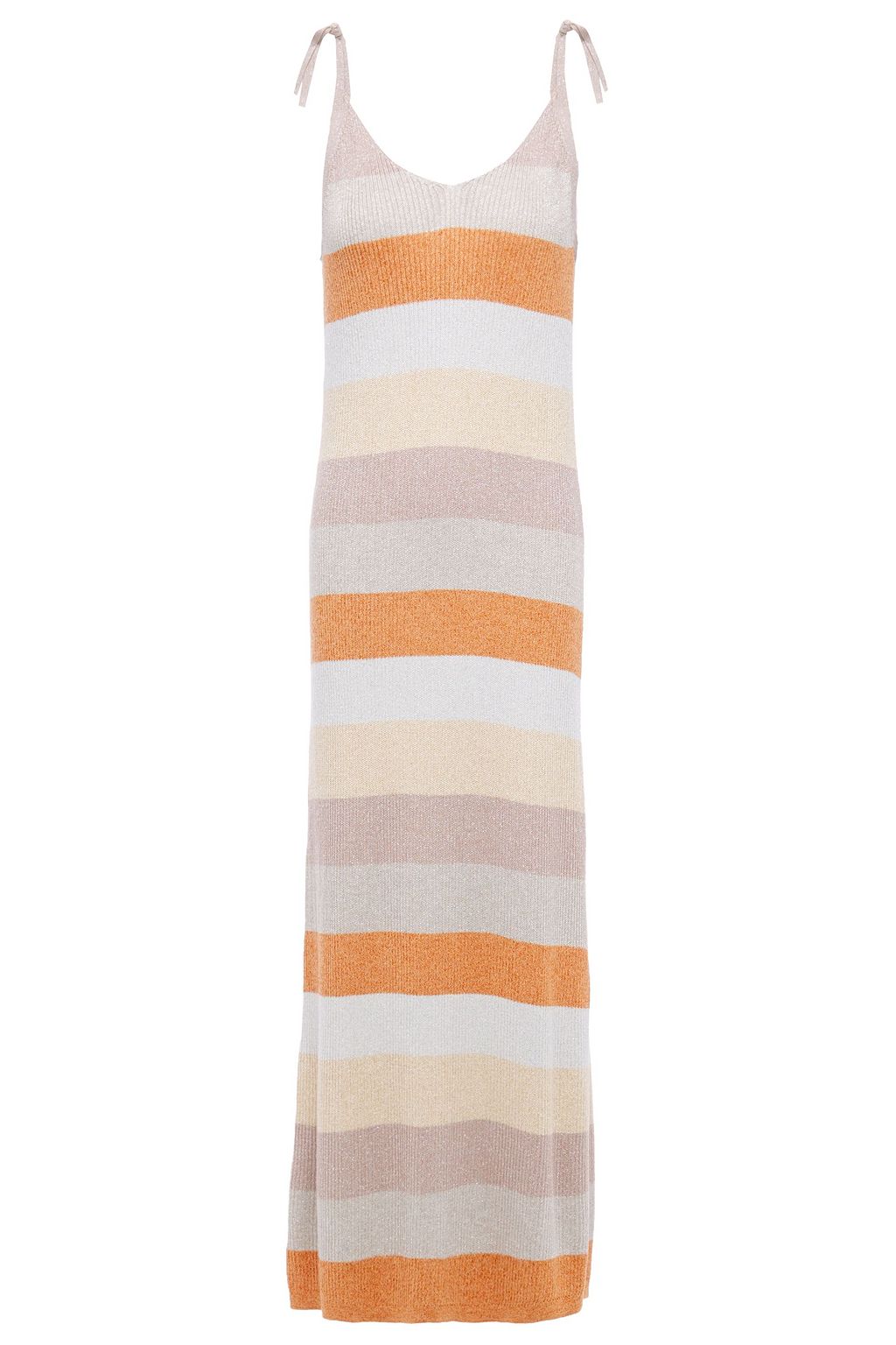 striped knit midi dress
