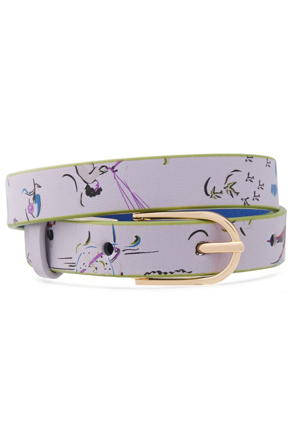 lilac leather dog collar