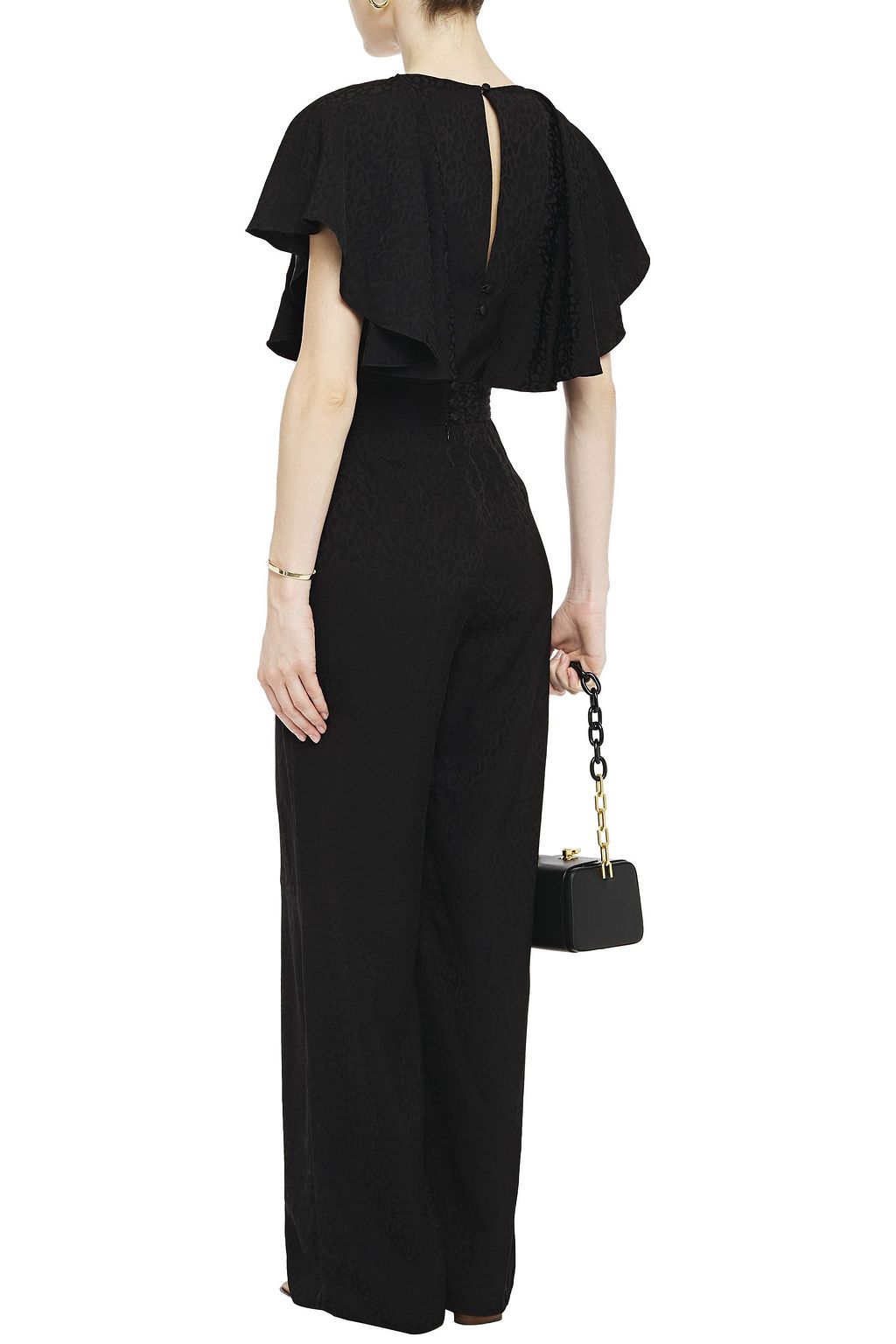 JOHANNA ORTIZ Knights in Cali pleated leopard-jacquard jumpsuit
