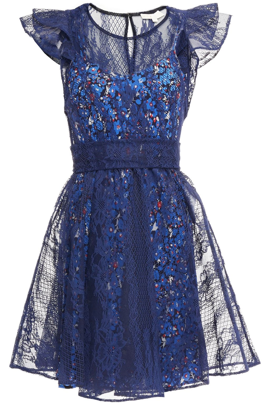 maje blue lace dress