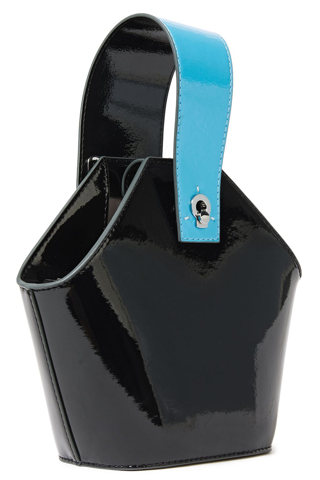 DANSE LENTE Johnny mini patent-leather bucket bag