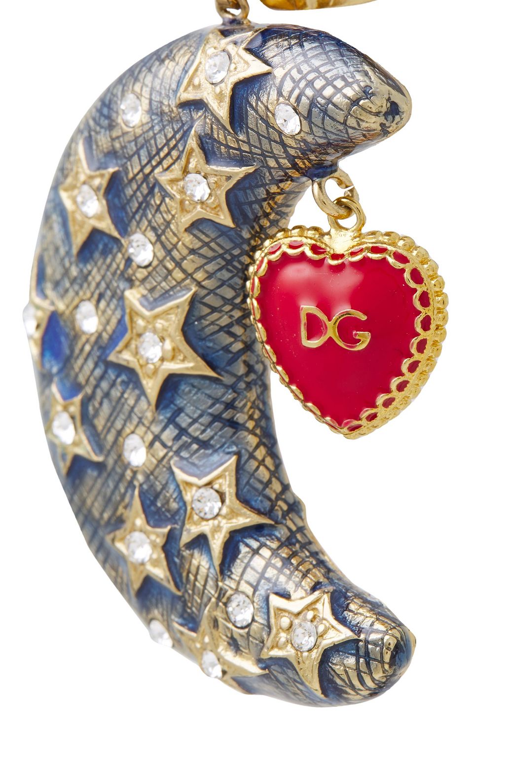 DOLCE&GABBANA Gold-tone, crystal, bead and enamel necklace