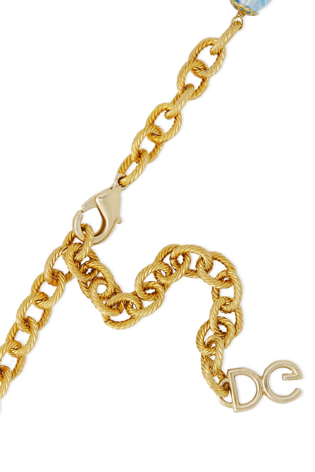 DOLCE&GABBANA Gold-tone, crystal, bead and enamel necklace