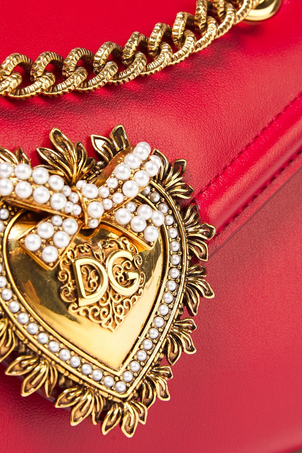 DOLCE&GABBANA Devotion embellished leather shoulder bag
