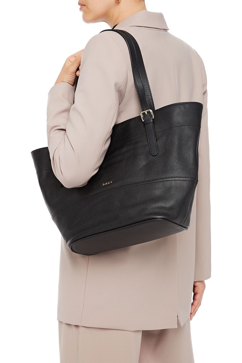 DKNY Pebbled-leather tote
