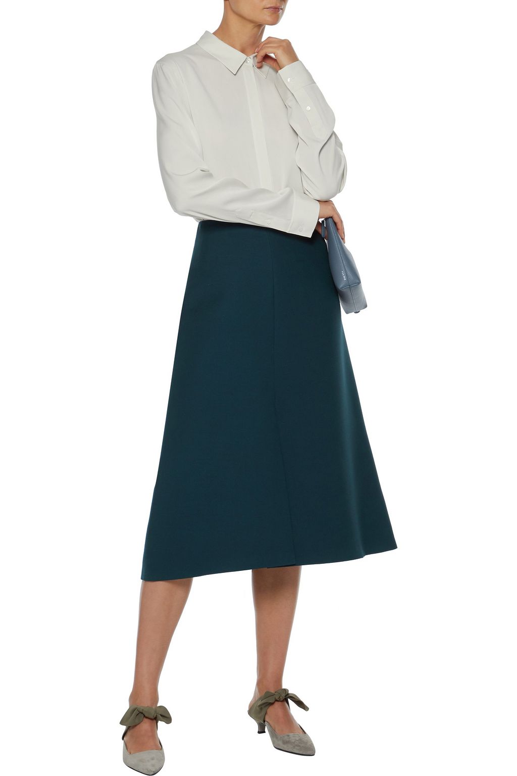 THE ROW Petah stretch-silk shirt