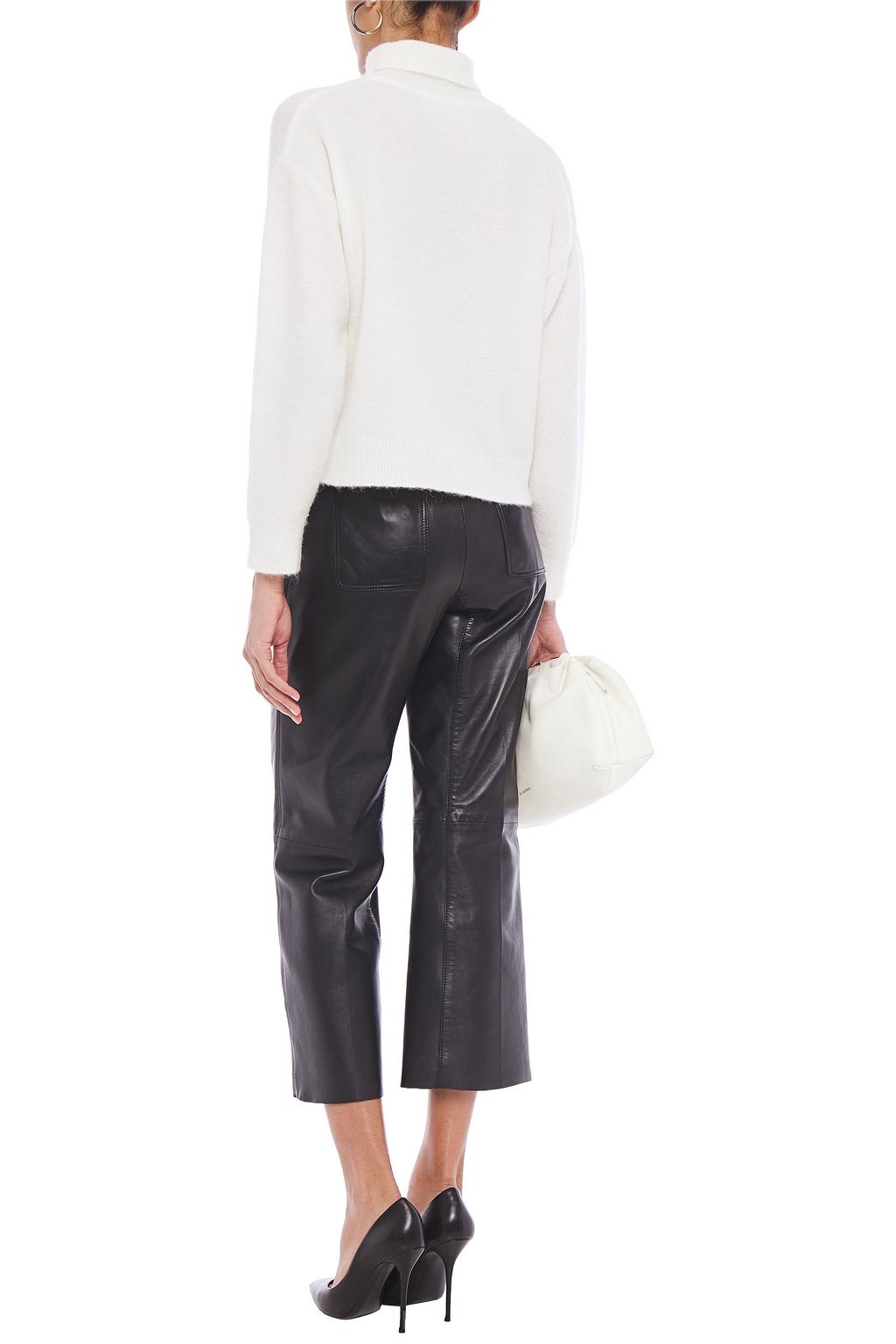MICHELLE MASON Cutout knitted turtleneck sweater