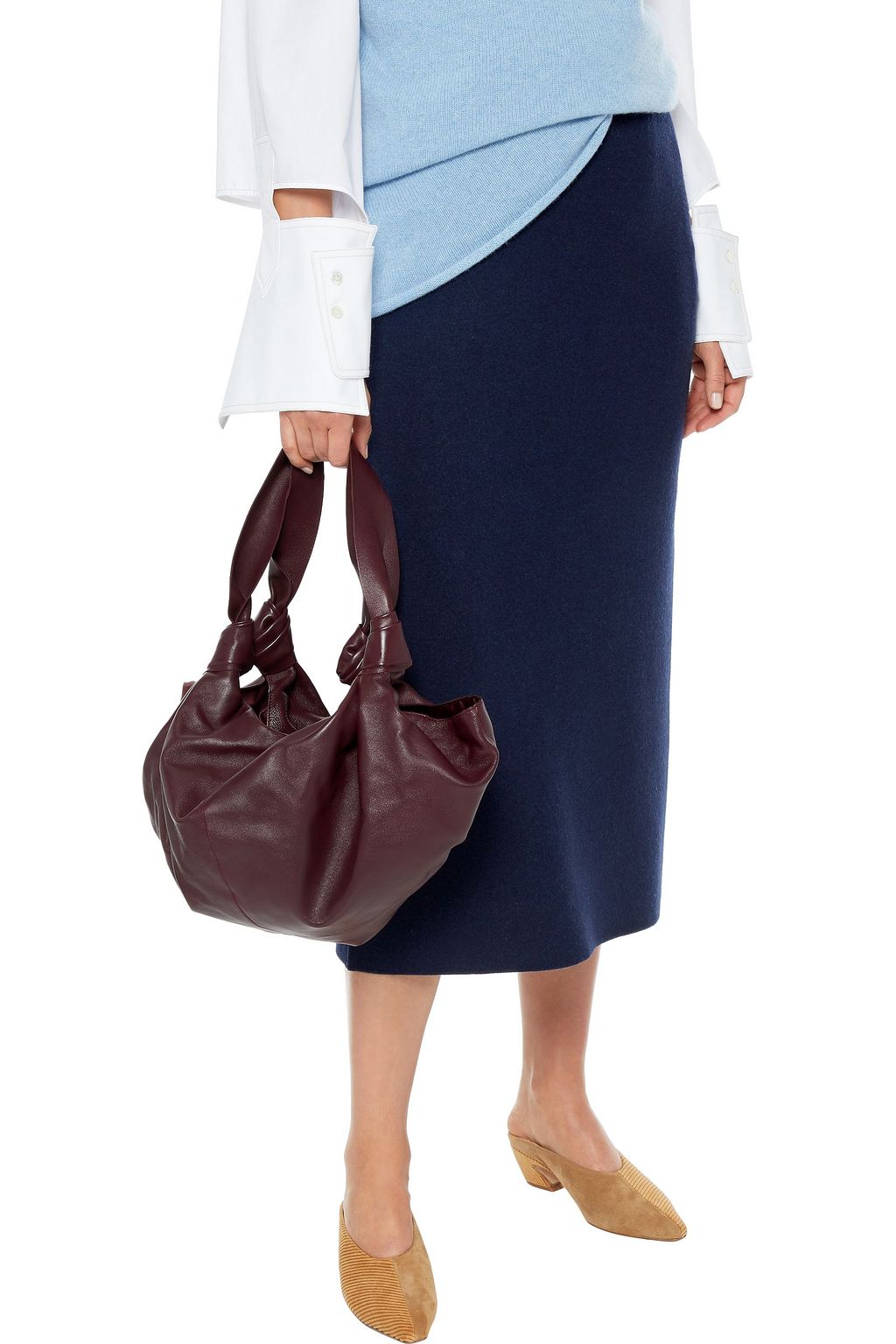 THE ROW Ascot mittelgroße Tote Bag aus Leder mit Knotendetail
