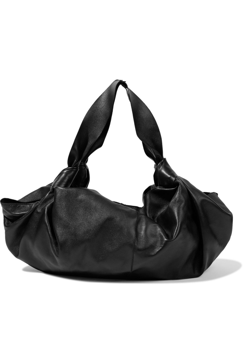 Ascot medium knotted leather tote black One Size