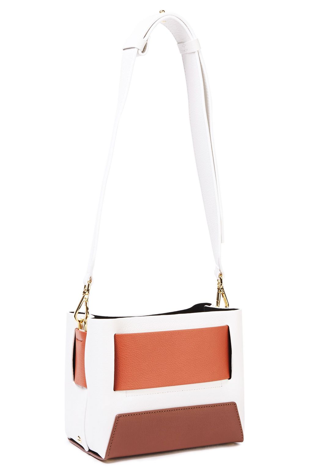 YUZEFI Dinky textured-leather shoulder bag