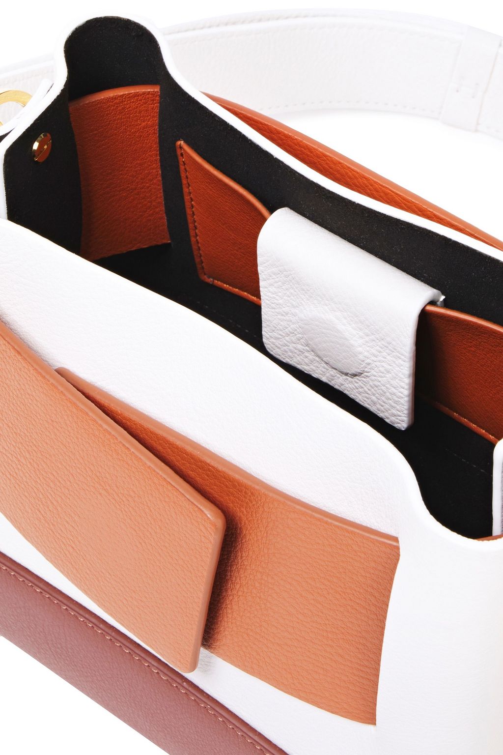 YUZEFI Dinky textured-leather shoulder bag