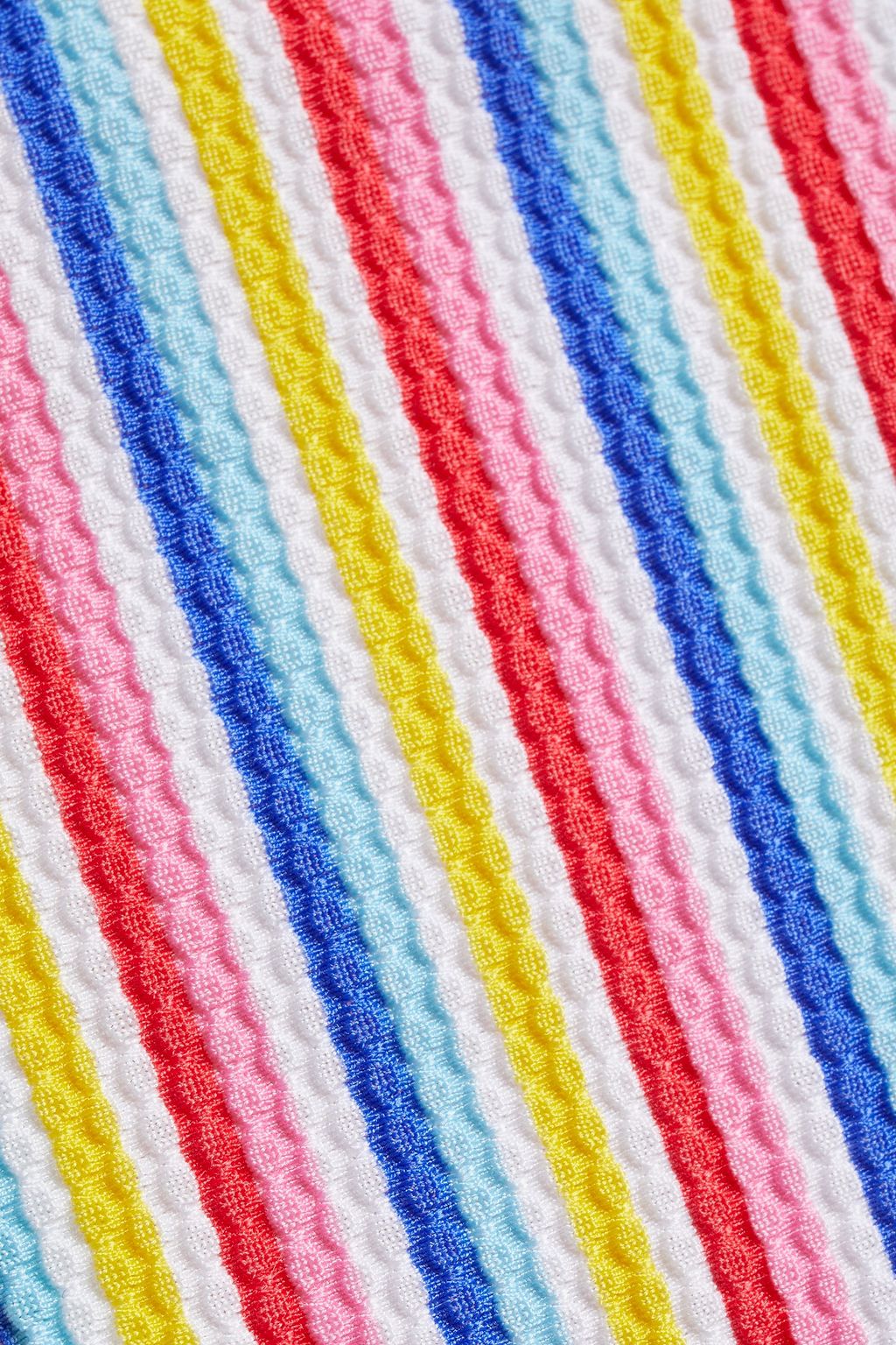 ONIA Lily striped stretch-piquè low-rise bikini briefs