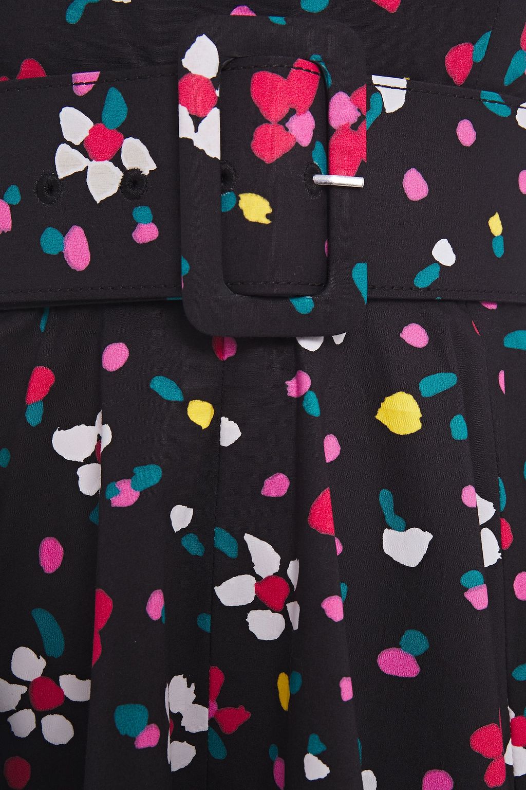 MARC JACOBS Belted floral-print stretch-cotton poplin mini dress
