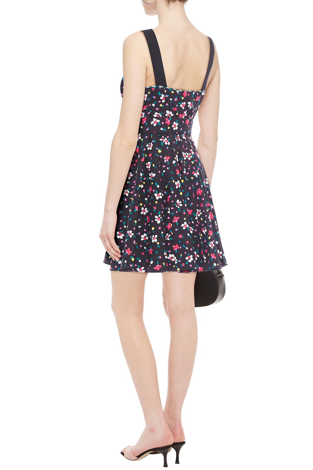MARC JACOBS Belted floral-print stretch-cotton poplin mini dress