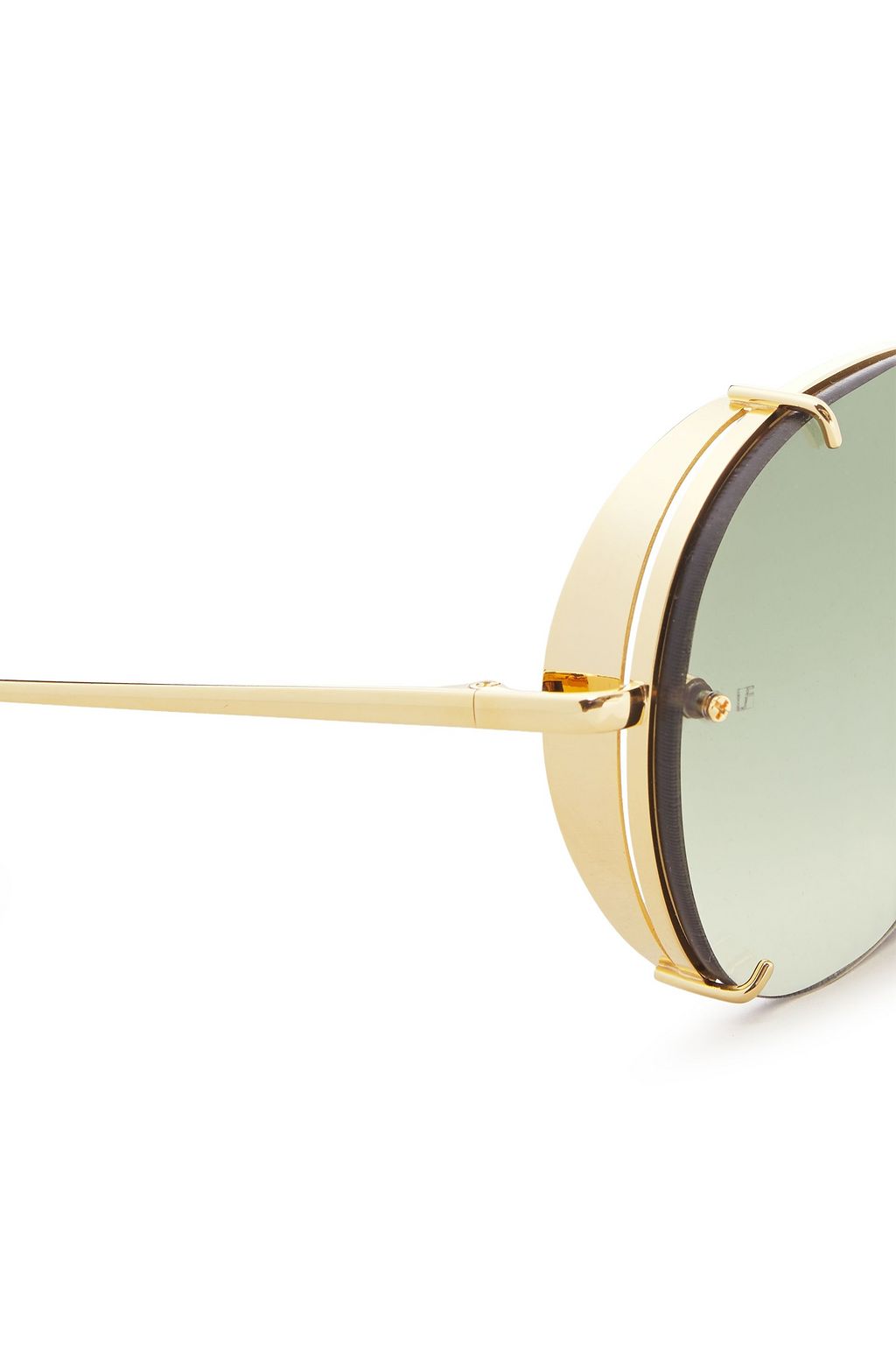 LINDA FARROW Aviator-style gold-tone sunglasses