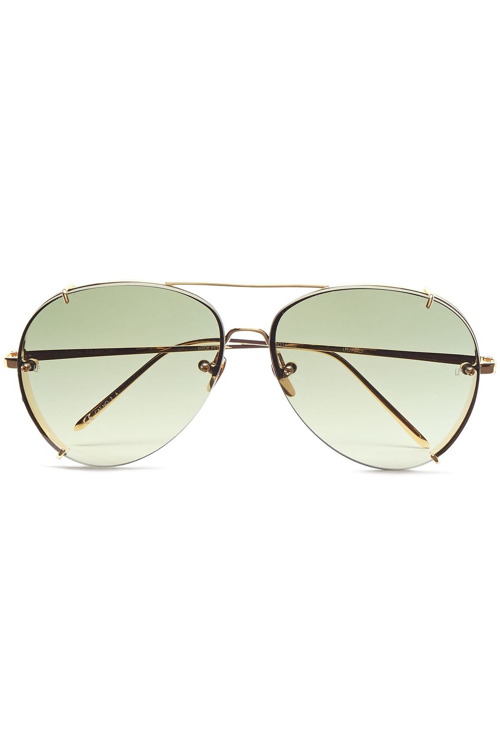 LINDA FARROW Aviator-style gold-tone sunglasses | Sale up to 70% off ...