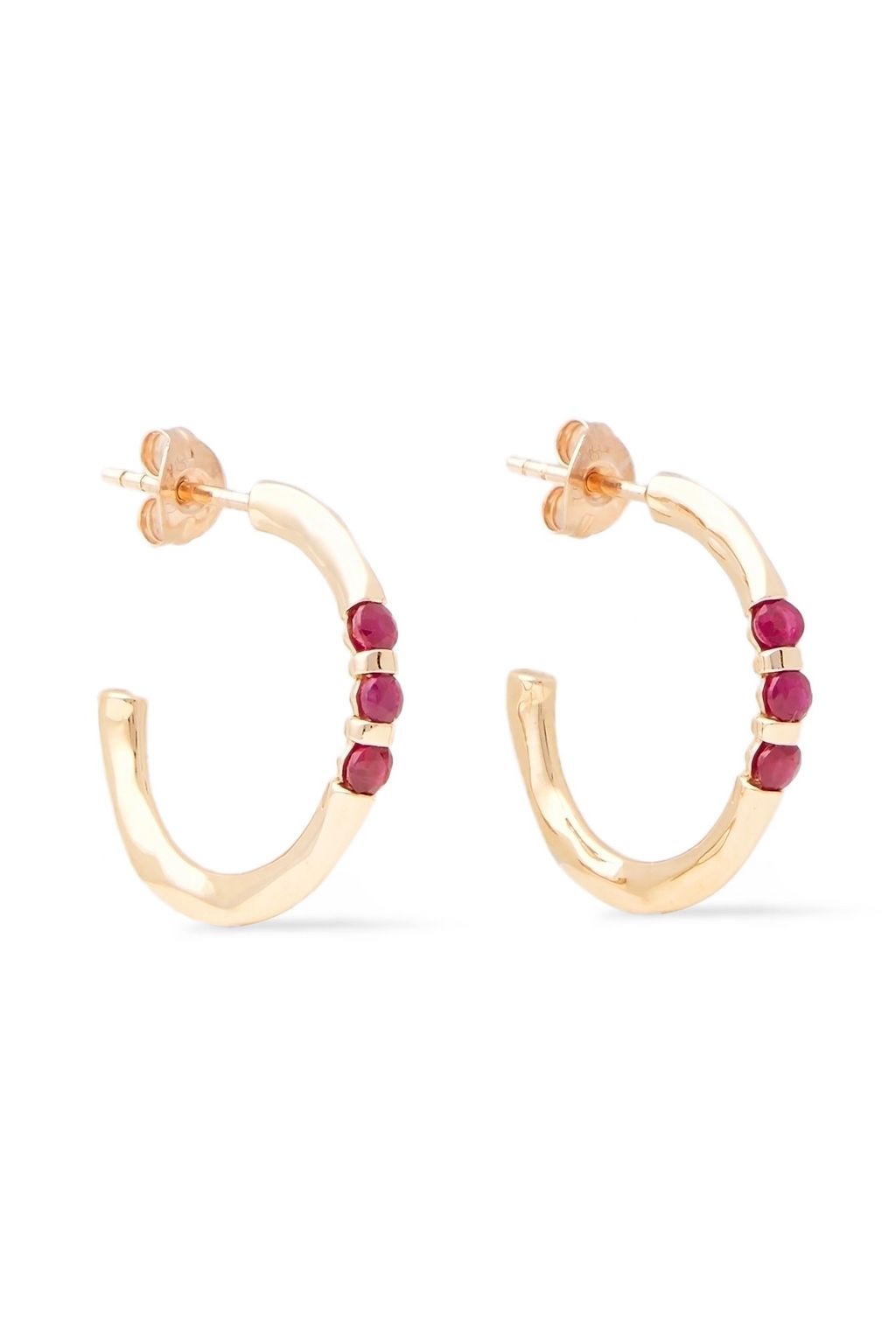 PAMELA LOVE Ohrringe aus 18 KT. Roségold mit Rubinen