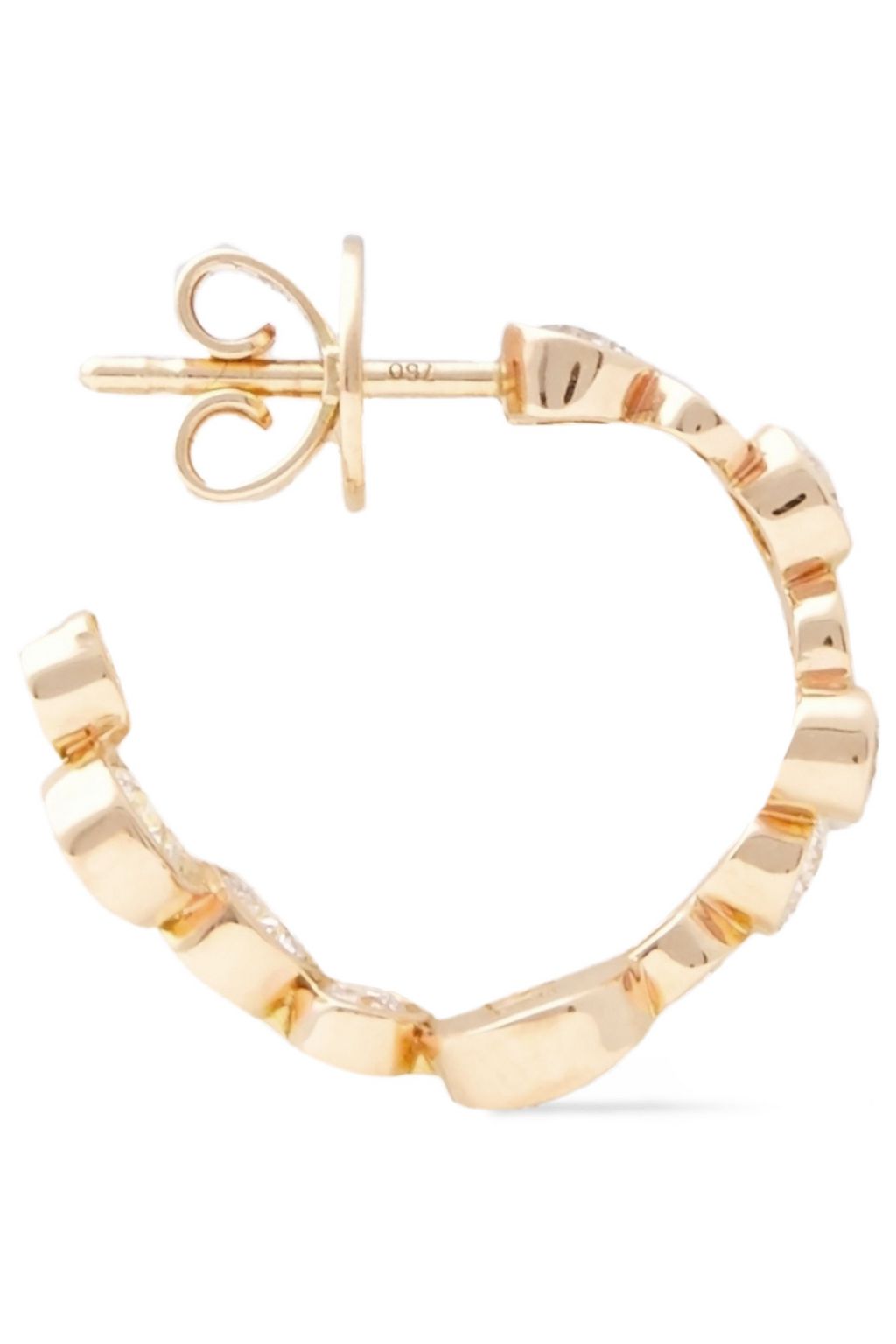 PAMELA LOVE 18-karat gold diamond earrings