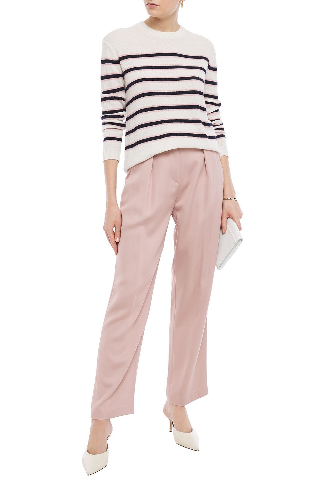 VELVET BY GRAHAM & SPENCER Striped knitted sweater