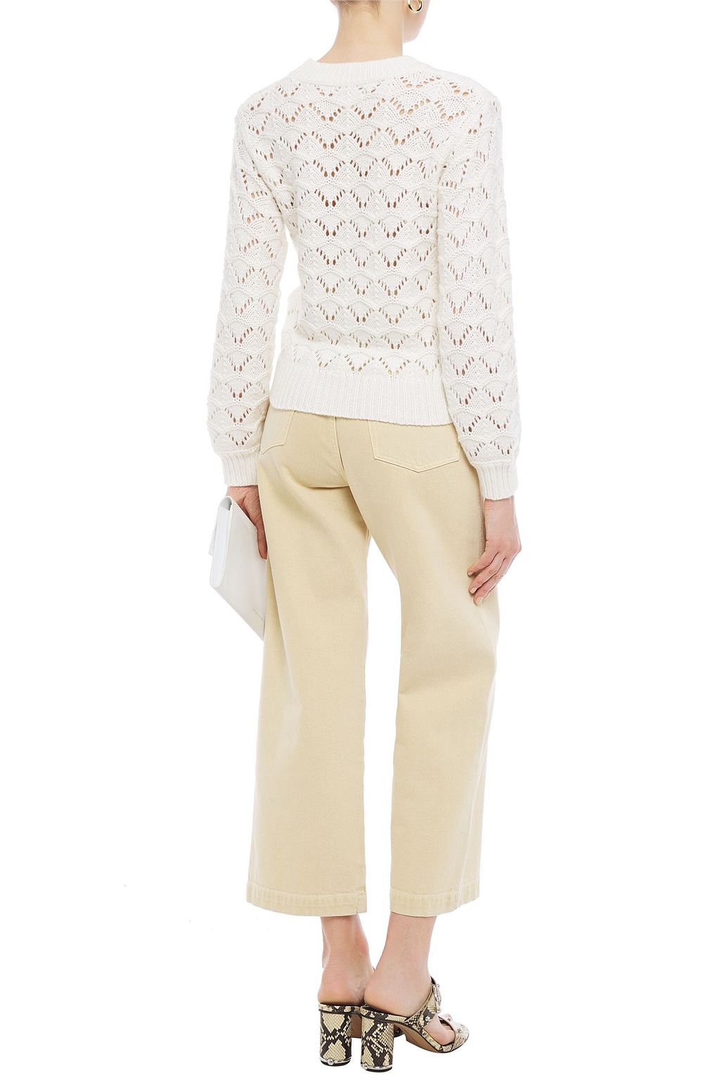 VELVET BY GRAHAM & SPENCER Nola pointelle-knit sweater