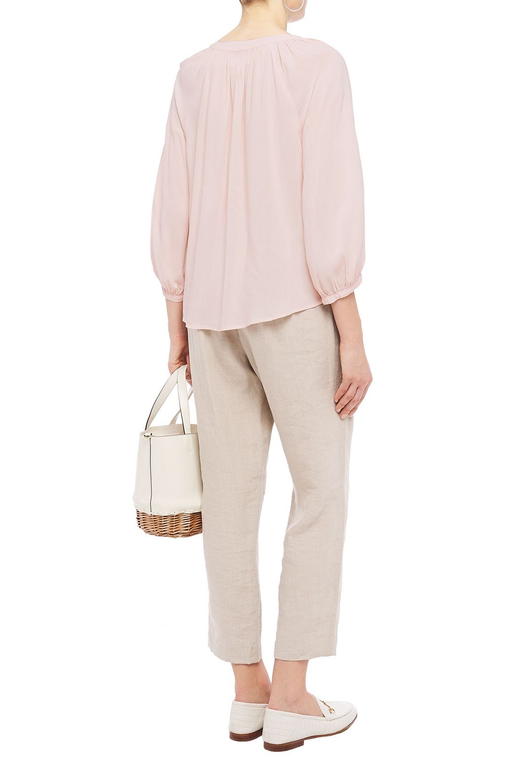 VELVET BY GRAHAM & SPENCER Kady gathered voile blouse