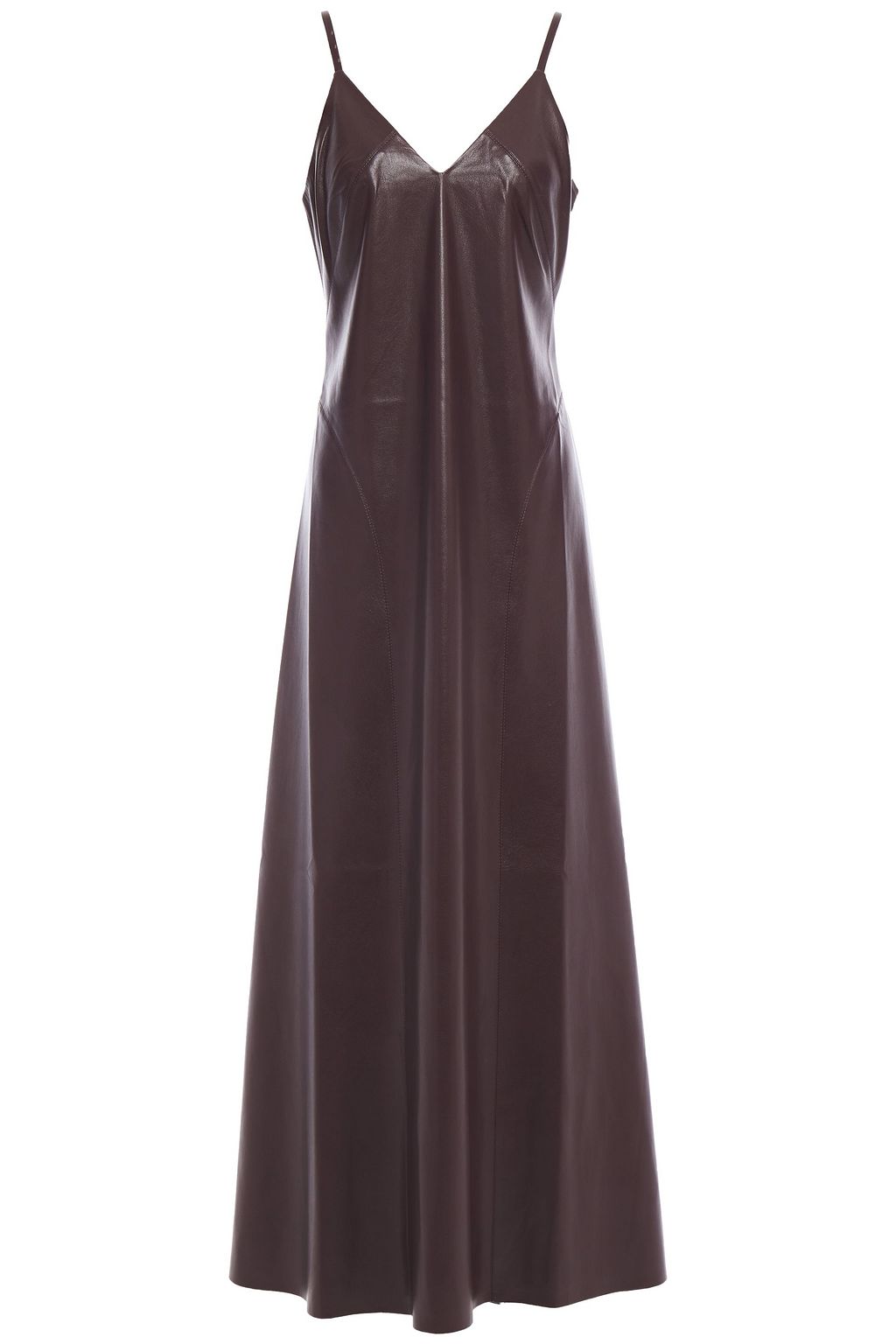leather maxi dress