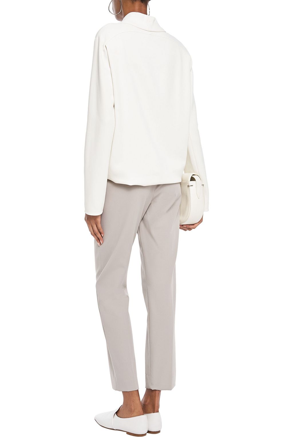 THE ROW Bora draped cady top