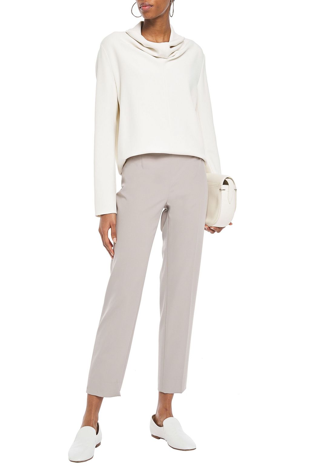 THE ROW Bora draped cady top