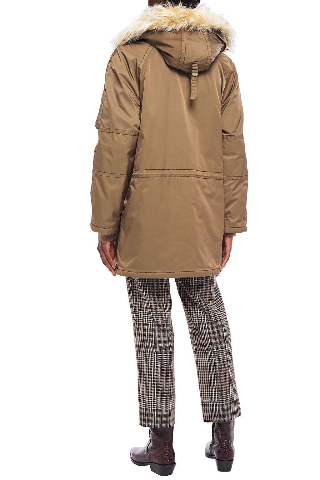 MARC JACOBS Faux fur-trimmed shell parka