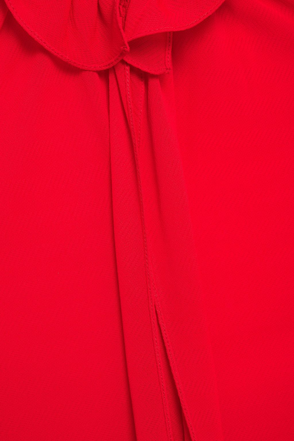 ROLAND MOURET Ruffled stretch-jersey blouse