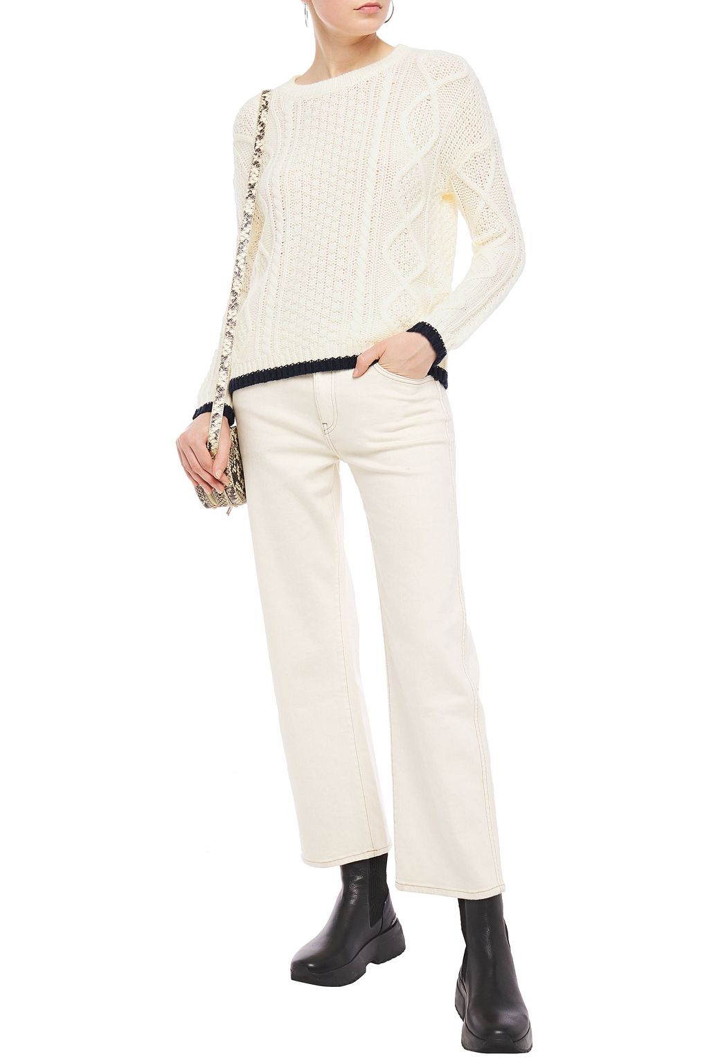 VELVET BY GRAHAM & SPENCER Joan cable-knit sweater