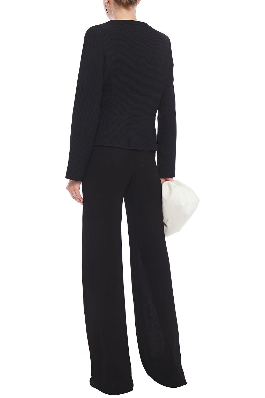 GIORGIO ARMANI Textured woven peplum jacket