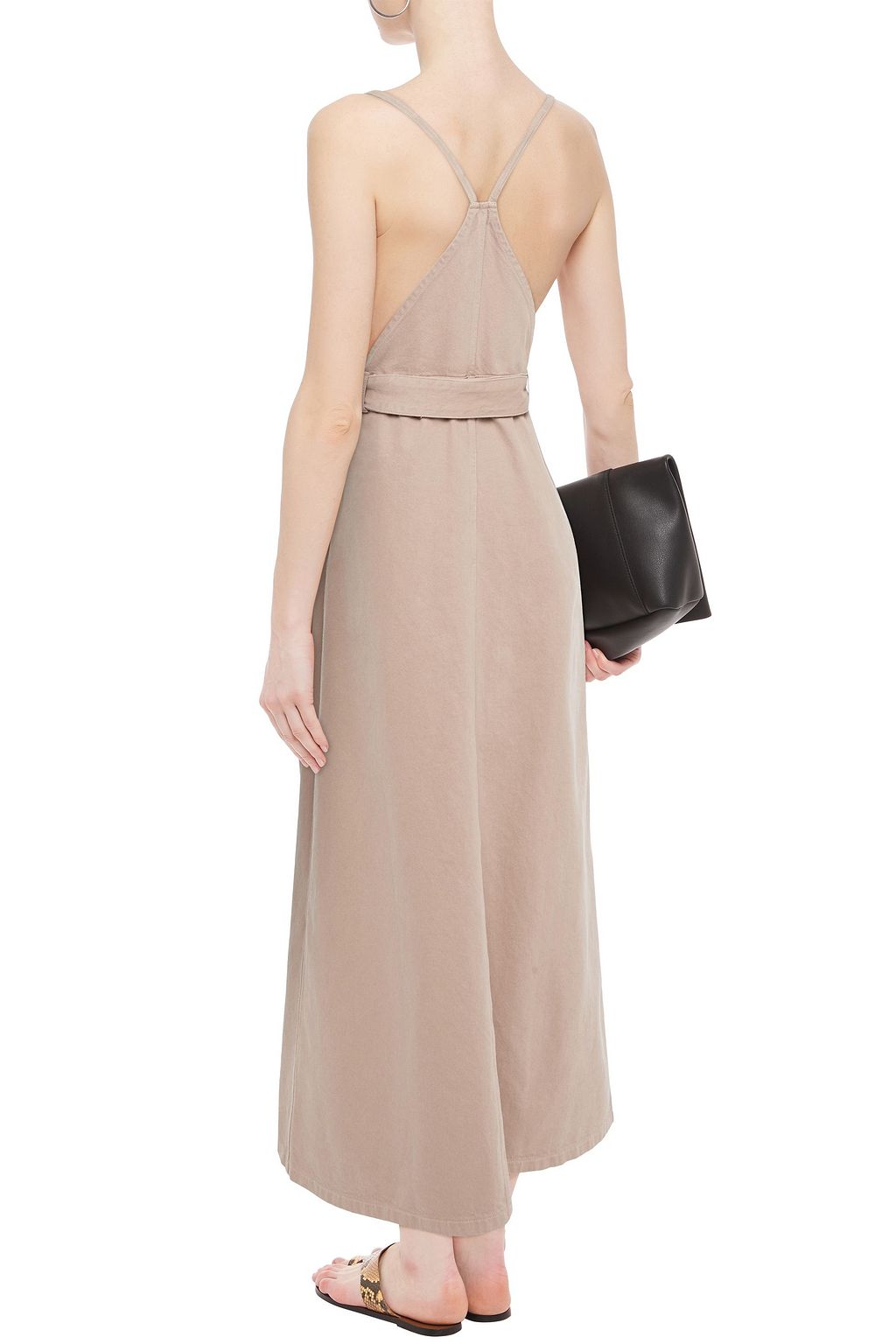 NANUSHKA Estelle belted denim midi dress