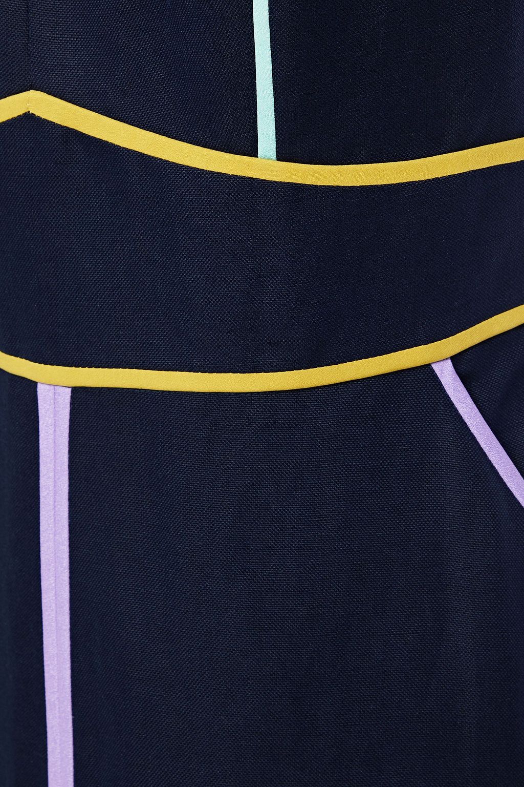 KATE SPADE NEW YORK Silk and linen-blend canvas midi dress